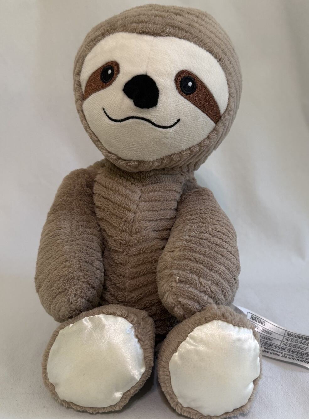 Warmies Sloth Microwavable Lavender Scented Weighted Plush Stuffed Animal Tan